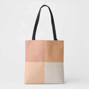 perzikvierkanten tote bag