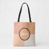  perzikvierkanten tote bag (Voorkant)