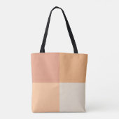  perzikvierkanten tote bag (Achterkant)