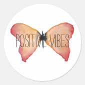 Perzikvlinder Ronde Sticker (Voorkant)