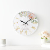 Perzikvloeren en witte Waterverf Bloemen Weddensch Grote Klok (Huis)