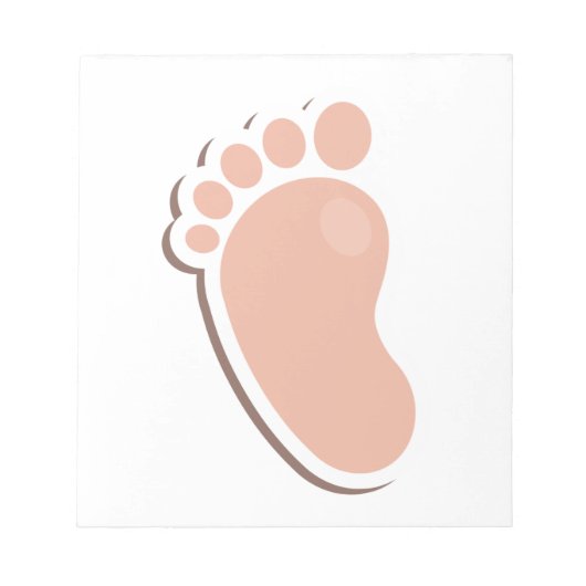 Perzikvoetafdruk voor Baby Notitieblok (Voorkant)