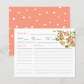 PerzikVrijgezellenfeest Recipe Kaart (Voorkant / Achterkant)