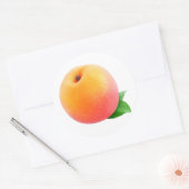 Perzikvruchten Ronde Sticker (Envelop)