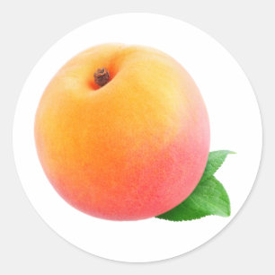 Perzikvruchten Ronde Sticker