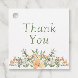  perzikwand en witte zweep bedankjes labels