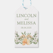  perzikwand en witte zweep cadeaulabel (Voorkant)