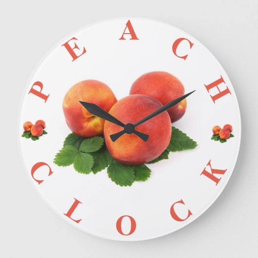Perzikwandklok Grote Klok (Voorkant)