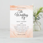 Perzikwas Waterverf | Uitnodiging tot het indienen (Staand voorkant)