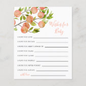 Perzikwensen voor Baby shower voor Baby (Voorkant)