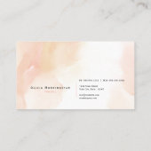 Perzikwolk Aquarel Vlekkerig  Visitekaartje (Achterkant)