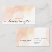 Perzikwolk Aquarel Vlekkerig  Visitekaartje (Voorkant / Achterkant)