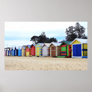 Perzikwoningen Brighton Beach, Melbourne Poster