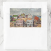 Perzikwoningen Rechthoekige Sticker (Tas)