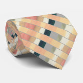 Perzikzijde, grijze mannen stropdas (Opgerold)