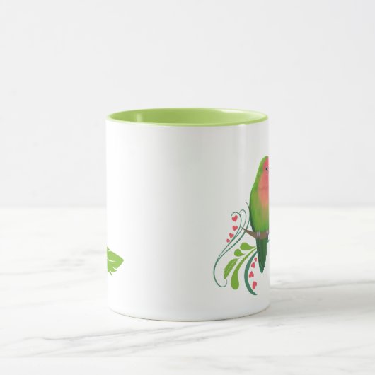 Perzikzijde Tortelduifjes Mok (Midden)