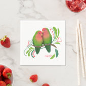 Perzikzijde Tortelduifjes Servetten (Insitu)