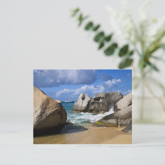 Perzikzijde Virgin Gorda, Britse maagd Briefkaart (Staand voorkant)