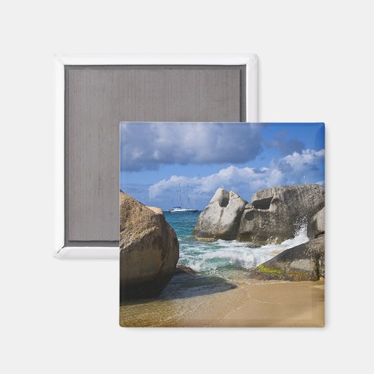 Perzikzijde Virgin Gorda, Britse maagd Magneet (Voorkant / Achterkant)