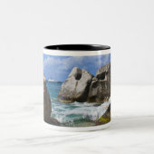 Perzikzijde Virgin Gorda, Britse maagd Tweekleurige Koffiemok (Center)