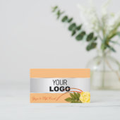 Perzikzilver-decor geweldige Roos-ventilator met L Visitekaartje (Staand voorkant)