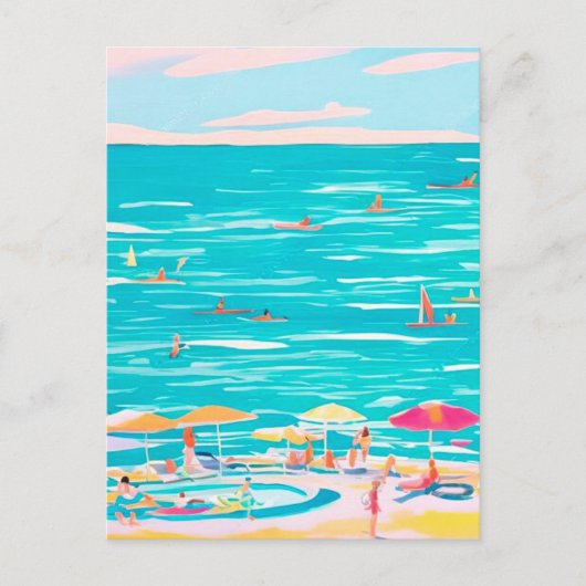 Perzikzomer Briefkaart (Voorkant)