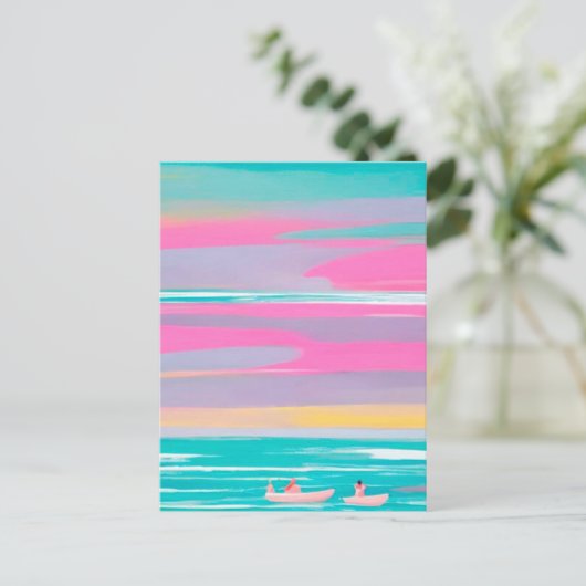 Perzikzomer Briefkaart (Staand voorkant)