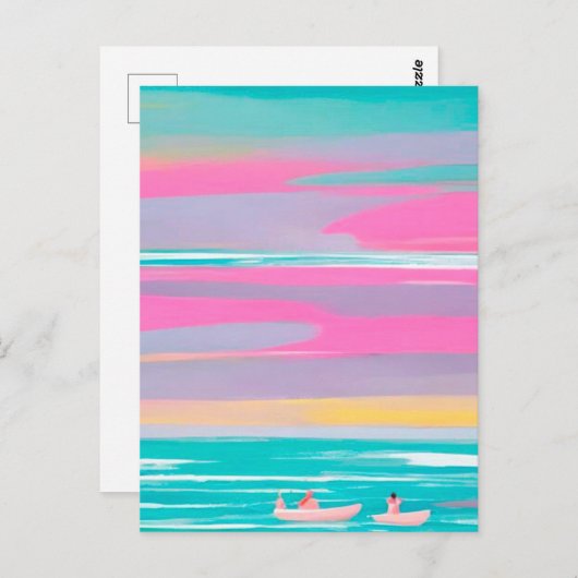 Perzikzomer Briefkaart (Voorkant / Achterkant)