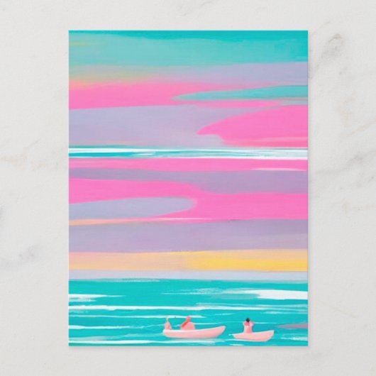 Perzikzomer Briefkaart (Voorkant)