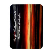 Perzikzonsondergang in Ocean Shores, foto van WA Magneet (Verticaal)