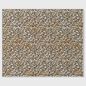 Perzikzwarte-luipaard afdrukken cadeaupapier (Vlak)