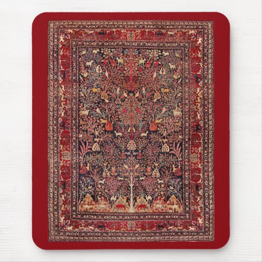 Perzisch Antiek tapijt Natuur Fine Art Muismat (Voorkant)