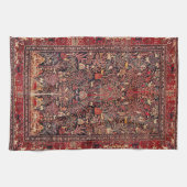 Perzisch  Antiek tapijt Natuur Fine Art Theedoek (Horizontaal)