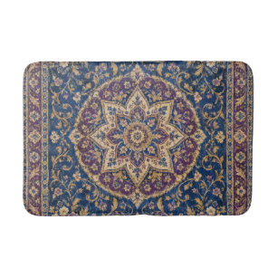Perzisch badmatje Royal Blue Vintage bloemen vloer Badmat