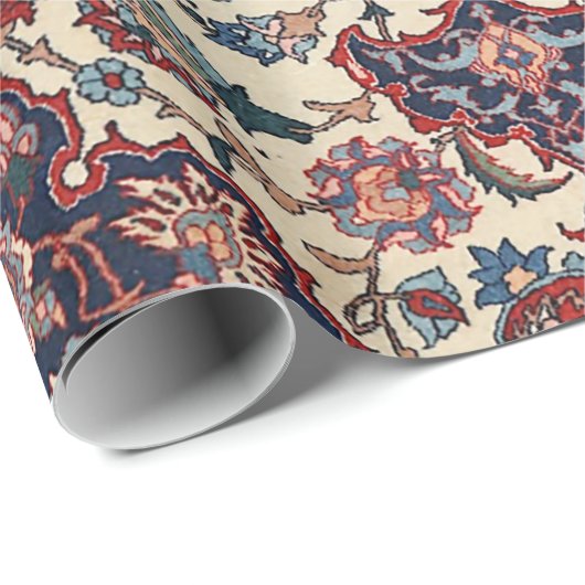 Perzisch blauw krem cadeaupapier (Rol Hoek)