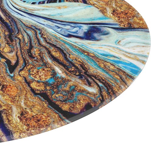 Perzisch Blauwe Agaat: Oosterse luxe textuur Snijplank (Hoek)