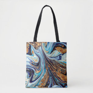 Perzisch Blauwe Agaat: Oosterse luxe textuur Tote Bag