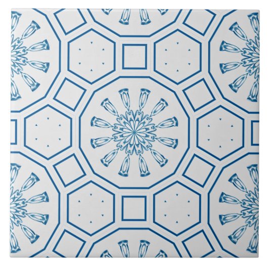 Perzisch, blauwe tegels, Marokkaanse tegels, Tegeltje (Voorkant)