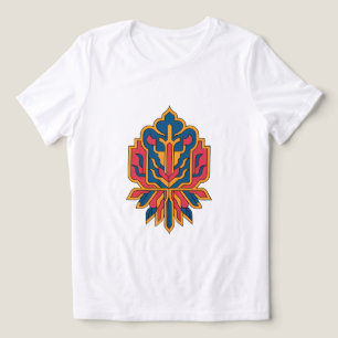 Perzisch Bloemendek Tapijtontwerp T-shirt