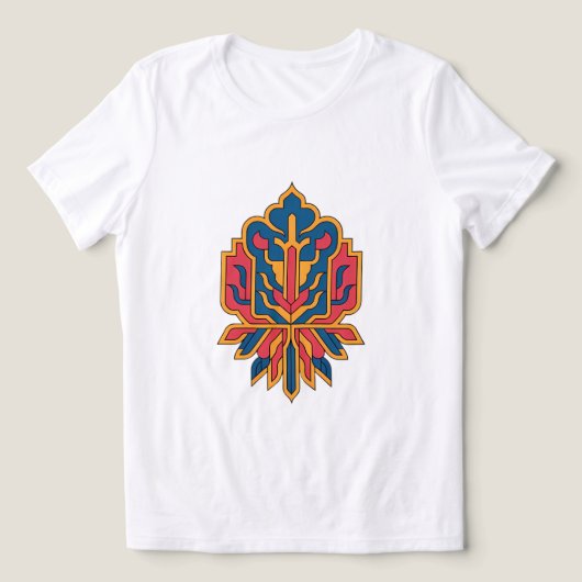 Perzisch Bloemendek Tapijtontwerp T-shirt (Design voorkant)
