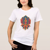 Perzisch Bloemendek Tapijtontwerp T-shirt (Voorkant)