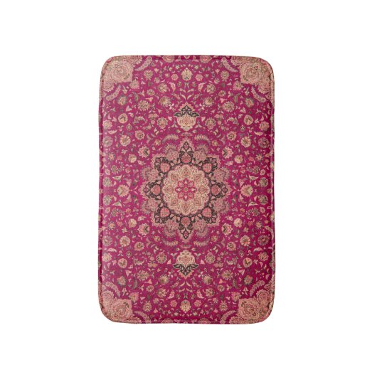 Perzisch bloementapijt patroon Badmat (Voorkant Verticaal)