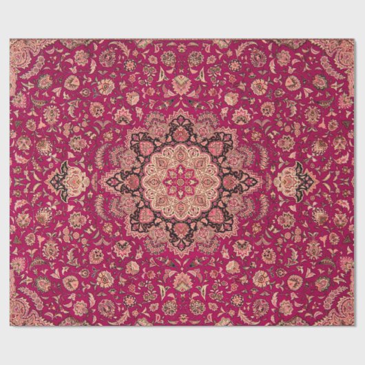 Perzisch bloementapijt patroon Cadeaupapier (Vlak)