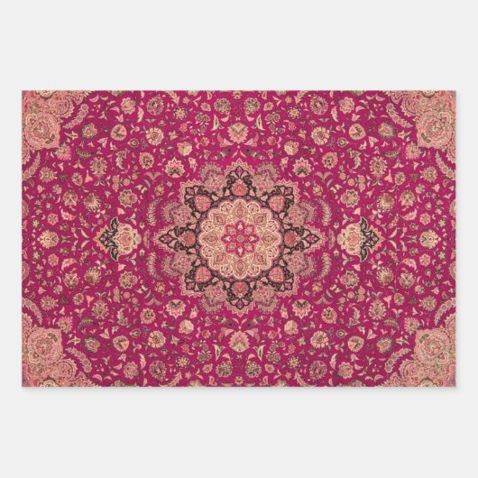 Perzisch bloementapijt patroon Inpakpapier Vel (Voorkant)