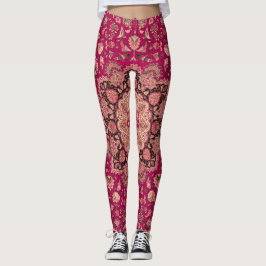 Perzisch bloementapijt patroon Leggings