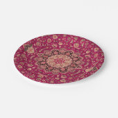 Perzisch bloementapijt patroon Papieren Bordje (Gekanteld)