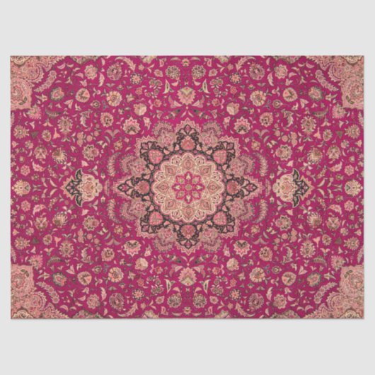  Perzisch bloementapijt patroon Tissuepapier (Voorkant)