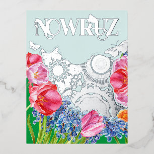 Perzisch Briefkaart van de Folie van Nowruz