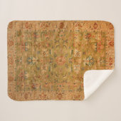 Perzisch Geel Blauw  Sherpa Deken (Voorkant (horizontaal))