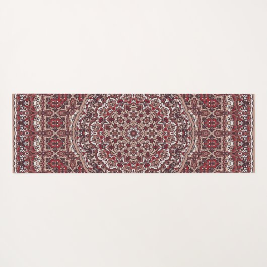 Perzisch gekleurd tapijt yogamat (Achterkant (horizontaal))